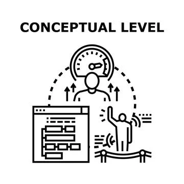 Conceptual level understanding and developing skills Stock Illustration