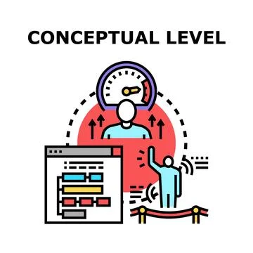 Conceptual level understanding and developing skills Stock Illustration
