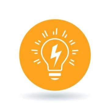 Conceptual lightbulb Idea icon Stock Illustration