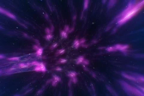 Conceptual loopable animation of a warp tunnel in outer space travelling at t Illustrazione stock