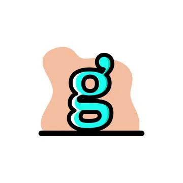 Conceptual Lowercase G Vector Icon Illustration Design Stock Illustration