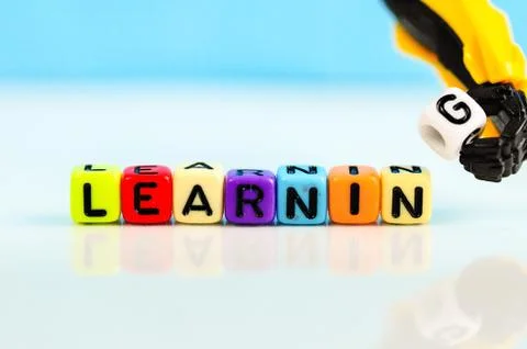 Conceptual machine learning.  Stock Photos