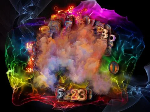 Conceptual Math Visualization Stock Illustration