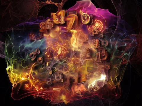 Conceptual Math Visualization Illustrazione stock