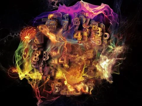 Conceptual Math Visualization Stockillustratie