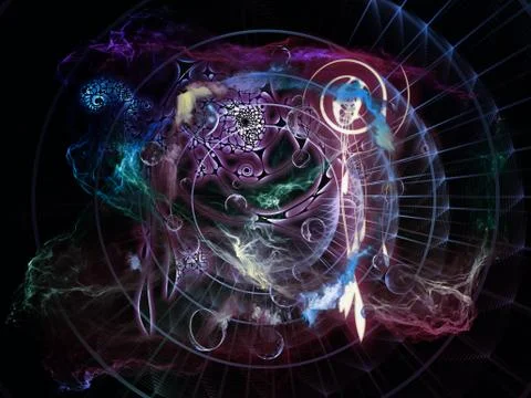 Conceptual Math Visualization 스톡 일러스트