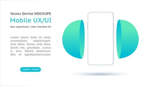 A conceptual mobile phone. for user interface. Stock Illustration