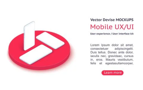 A conceptual mobile phone. for user interface. Illustrazione stock