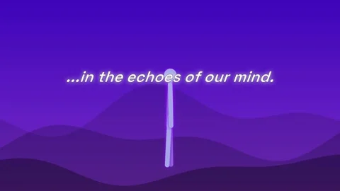 Conceptual motion graphics animation depicting a glowing stick figure journeying Видео 333302520