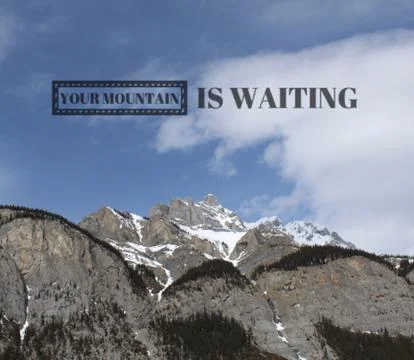 Conceptual mountain landscape. Stock Photos