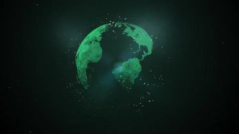 Conceptual network data cyberspace with sphere, lines, dots illustration Stock Illustration