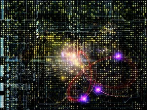 Conceptual Network Stock Illustration