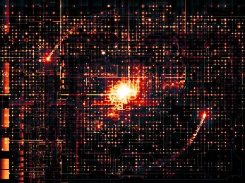 Conceptual Network Illustrazione stock