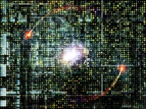 Conceptual Network Illustrazione stock