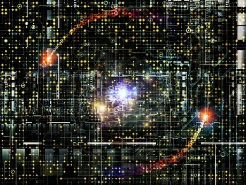 Conceptual Network Illustrazione stock