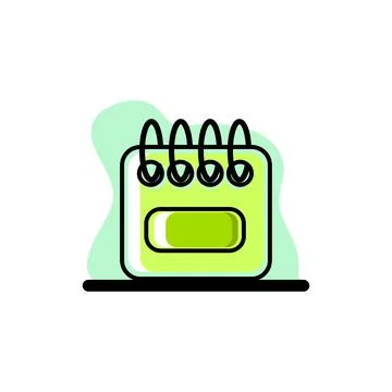 Conceptual Notepad Icon Vector Design Illustration Stock Illustration