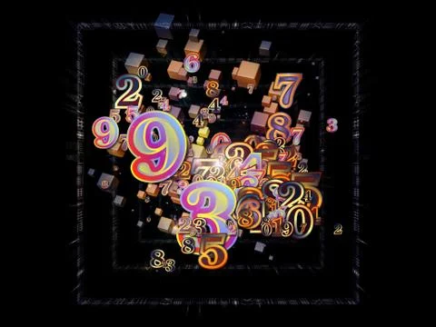 Conceptual Numbers Stock Illustration