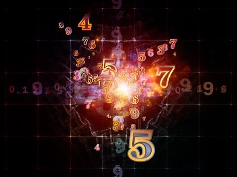 Conceptual Numbers 스톡 일러스트