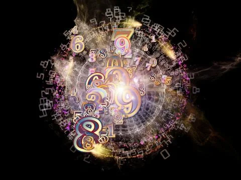 Conceptual Numbers Stock Illustration