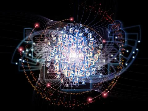 Conceptual Numbers Stock Illustration