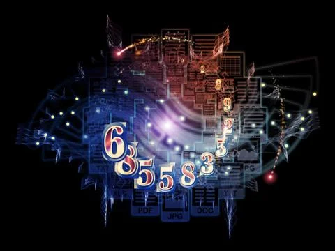 Conceptual Numbers 스톡 일러스트