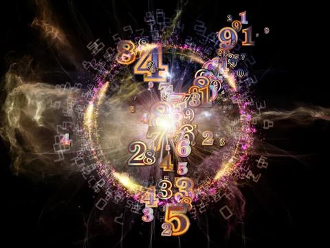 Conceptual Numbers Stock Illustration