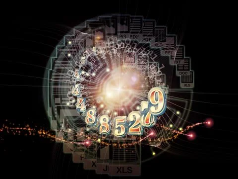 Conceptual Numbers Illustrazione stock