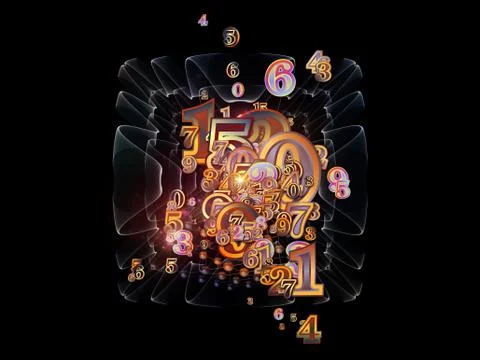 Conceptual Numbers Illustrazione stock