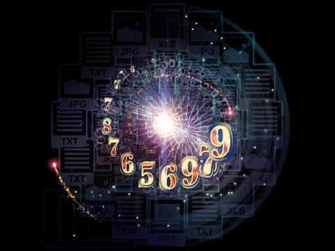 Conceptual Numbers Illustrazione stock