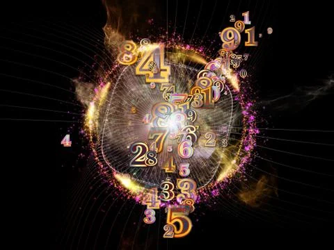 Conceptual Numbers Stock Illustration