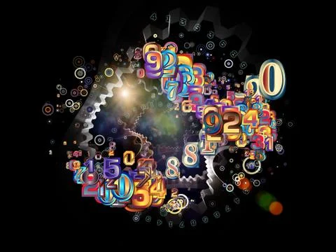 Conceptual Numbers 스톡 일러스트