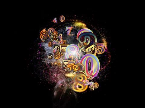 Conceptual Numbers Illustrazione stock