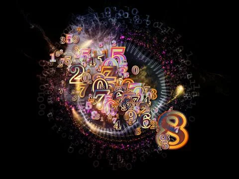 Conceptual Numbers 스톡 일러스트