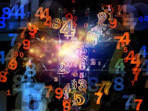 Conceptual Numbers Illustrazione stock