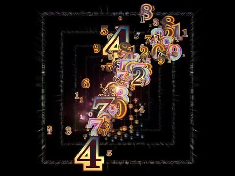 Conceptual Numbers 스톡 일러스트