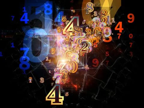 Conceptual Numbers 스톡 일러스트