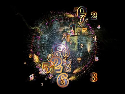 Conceptual Numbers Stock Illustration