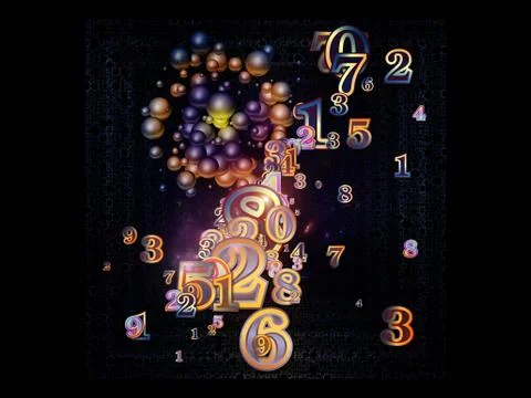 Conceptual Numbers Stock Illustration