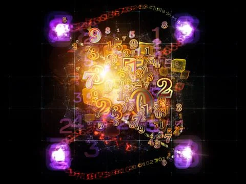 Conceptual Numbers Stock Illustration