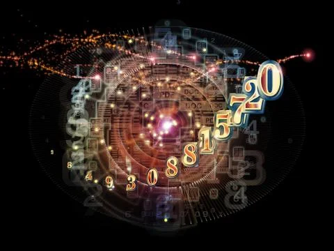 Conceptual Numbers Illustrazione stock