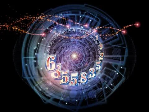 Conceptual Numbers Stock Illustration