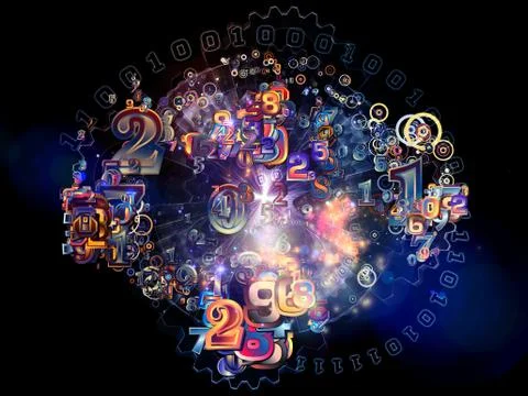 Conceptual Numbers Stock Illustration