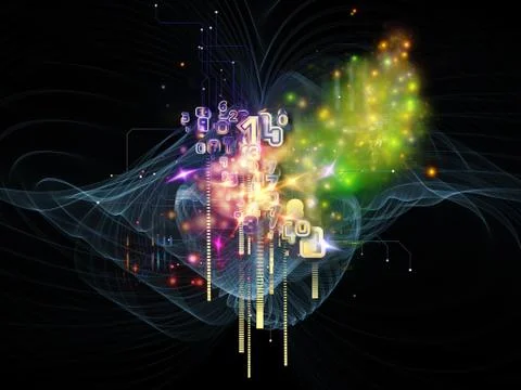 Conceptual Numeric Burst 库存插图