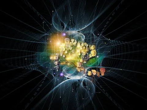 Conceptual Numeric Burst 库存插图