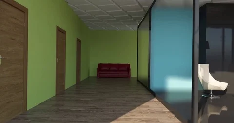 The Conceptual offices. Office array. 3d rendering. Stock Footage 74278191