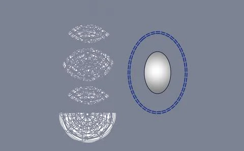 Conceptual Oval Graphic Stock Illustration