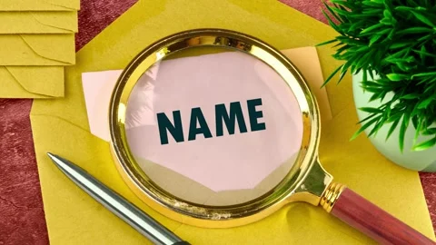 The conceptual phrase NAME Stock Footage 281581569