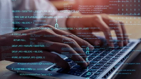 Conceptual programming and coding of future software Stock Footage 163665952