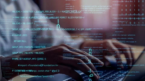 Conceptual programming and coding of future software Stock Footage 165233861