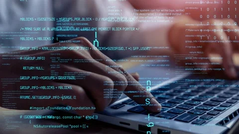 Conceptual programming and coding of future software Stock Footage 168700587